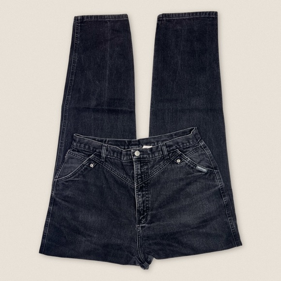 Rockies Denim - Vintage mom jeans 32” Black TALL LONG High Waisted Rise by Rockies Western